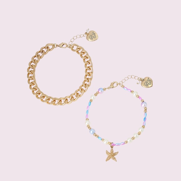 Betsey Johnson Starfish Pearl Anklet Set - Picture 2 of 6